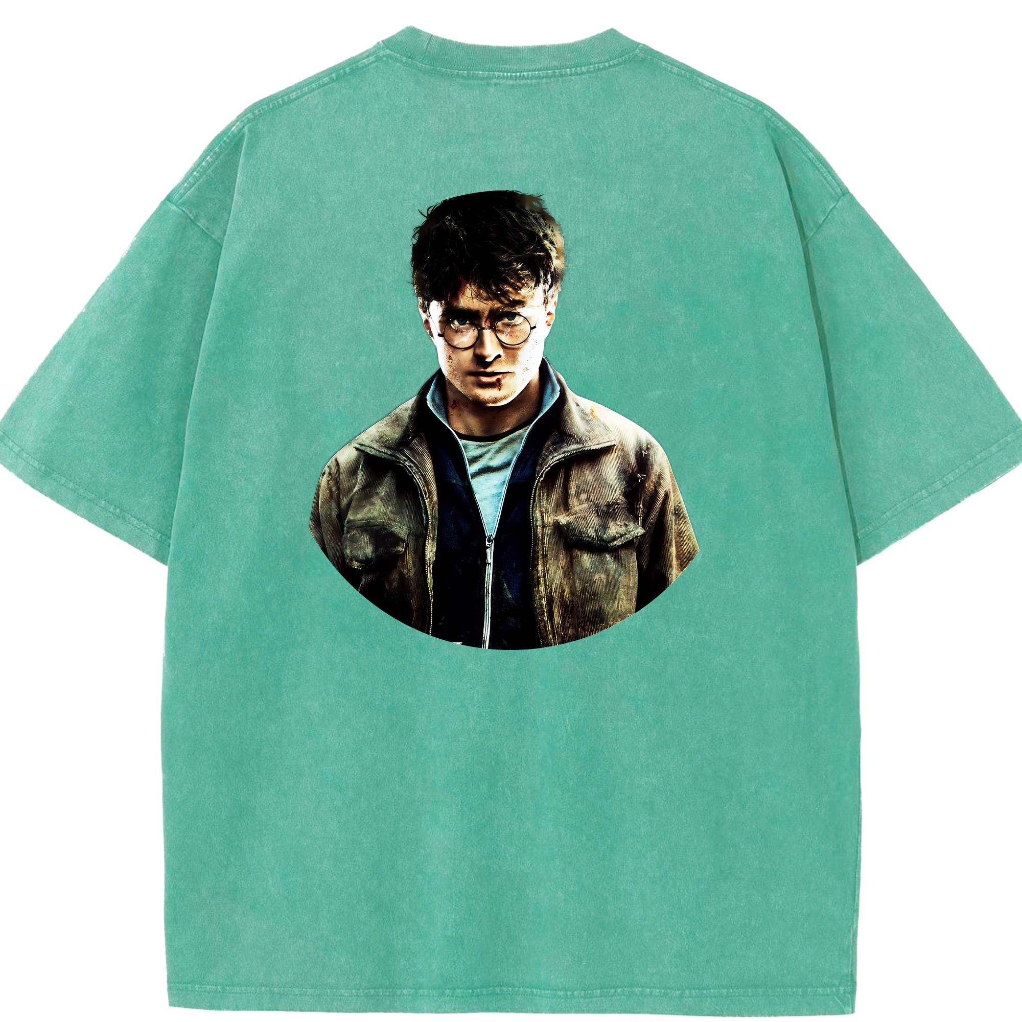 （画像用） Harry Potter ハリー・ポッターシリーズ 綿100% ヴィンテージ風 半袖Tシャツ（背面プリント）